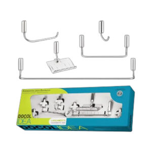 KIT ACESSÓRIOS BANHEIRO - DOCOL IDEA 5 PÇS CR