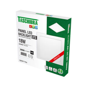 LUMINÁRIA PAINEL LED TASCHIBRA - QUADR SOBR 18W BIV 6500K
