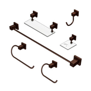 Kit Acessório Banhiero Real Square Luzo Corten 29105