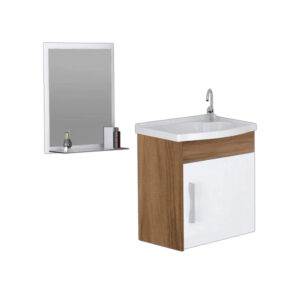 Gabinete para Banheiro A J Rorato Kit Turin Suspenso 39Cm PR/Br