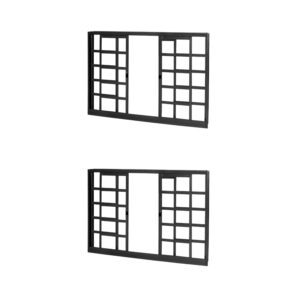 Kit 02 Vitrôs Aço MRG-RG QUD S/Grade 100x150