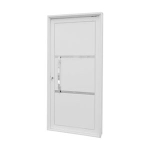 Porta Pivotante Aluminio Branca Friso 100x215 DIR Nobre