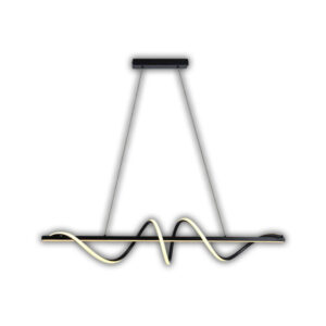 Lustre Pendente Union Preto 3000K 38W - Taschibra