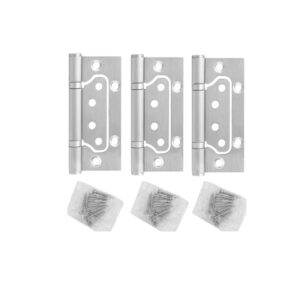 Dobradiça de sobrepor 4x3 Inox C/ 3
