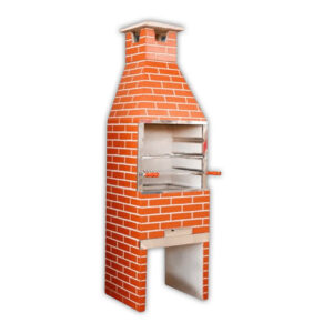Churrasqueira Peq Tijolo C/ Inox 53 Cm